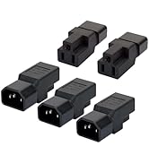 Strhowill (5Pack) IEC320 C14 Male to Nema 5-15R Power Converter Adapter,C14 to 5-15R PDU USA UPS ...
