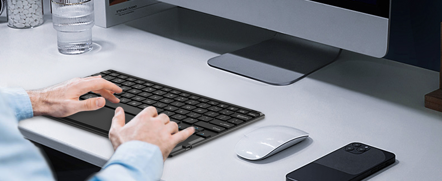 Wireless Bluetooth Keyboard with Touchpad