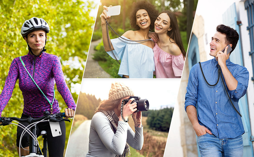 Different ways to use lanyard and wrist strap