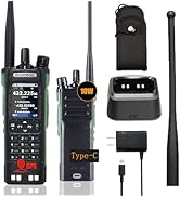 BAOFENG UV-32 Ham Radio, 10W Long Range Handheld Walkie Talkie, Rechargeable Two Way Radio with G...