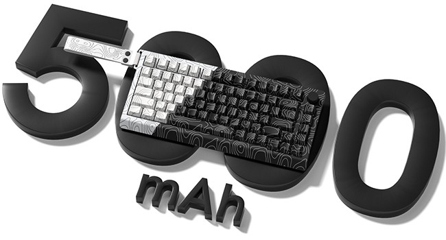 QMK/VIA 75% Keyboard Wireless,Topographic Gaming Mechanical Keyboard 65%