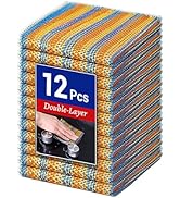 Wangjinpeng 12 Pcs Non-Scratch Multipurpose Steel Wire Dishcloths - Reusable Quick-Dry Odor-Free ...