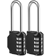Combination Lock, 4 Digit Combination Padlock for School Gym Sports Locker, Fence, Toolbox, Case,...