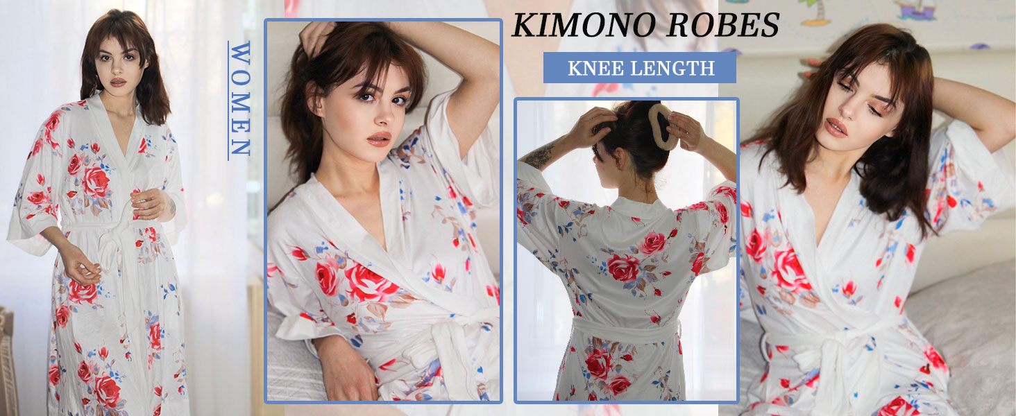 Womens Kimono Bathrobe