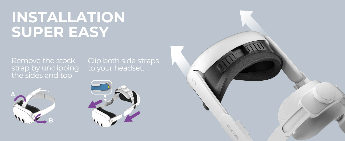 QH3 head strap easy to install