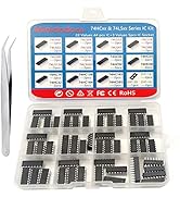 49Pcs 25 Types 74HCxx and 74LSxx Series Logic IC Assortment Kit &amp; IC Socket,Minidodoca Logic IC S...