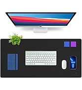 K KNODEL Desk Mat, Blotter, Dual-Sided Office Desk Pad, Waterproof Desk Mat for Desktop, Desk Blo...