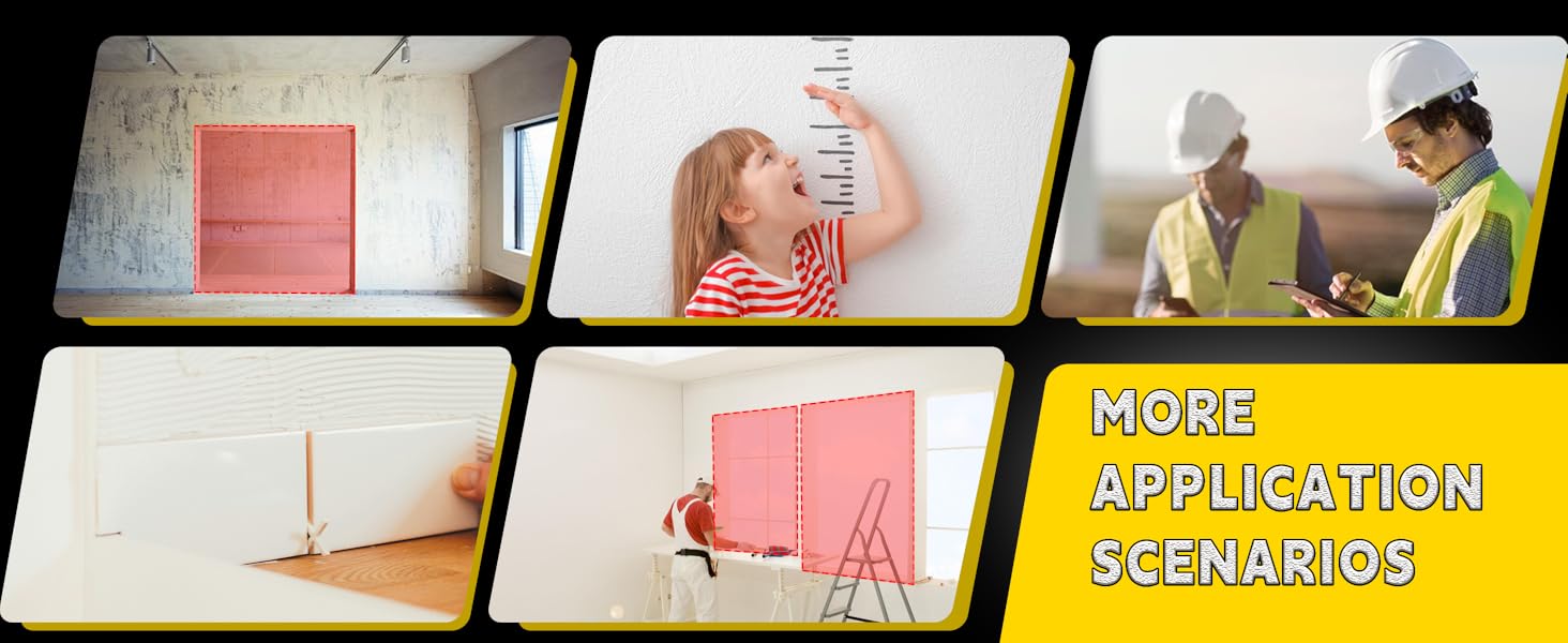 People using measuring tools in construction and renovation.