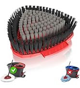 SuperAbound Upgraded Spin Mop Replacement Scrub Brush Heads Compatible with Ocedar EasyWring 1 Ta...