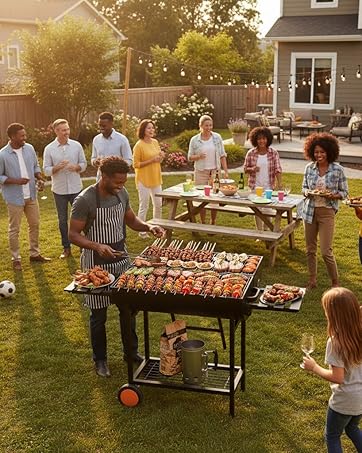 extra large charcoal grill