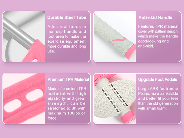 pedal puller resistance band pink