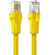 Enmane Cat6A Ethernet Cable 10FT, High Speed Shield (SFTP) 10Gbps 500Mhz LSZH Cat6A Internet Netw...