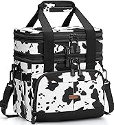Pritent Lunch Box For Men Women Double Deck Insulated Lunch Bag For Men Woman Leakproof Expandabl...