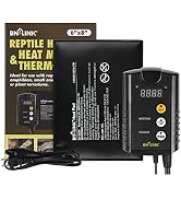 BN-LINK Durable Reptile Heating Pad 6" X 8" with Digital Thermostat Under Tank Heater Terrarium W...