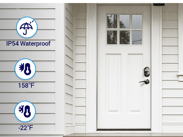 keyless entry door lock with handle 