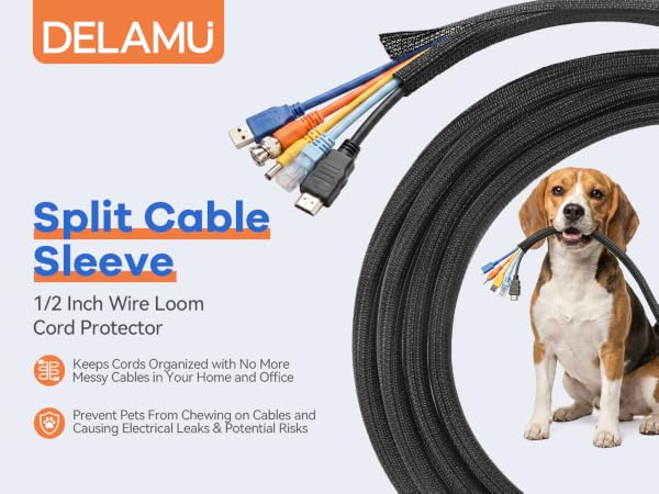 cable sleeve wire loom cord cable wire protector cable management sleeve cord cable hider cord cover