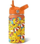 Duck Gifts for Boy Girls - 12oz Kids Water Bottle with Straw, Rubber Duck Stainless Steel Water B...