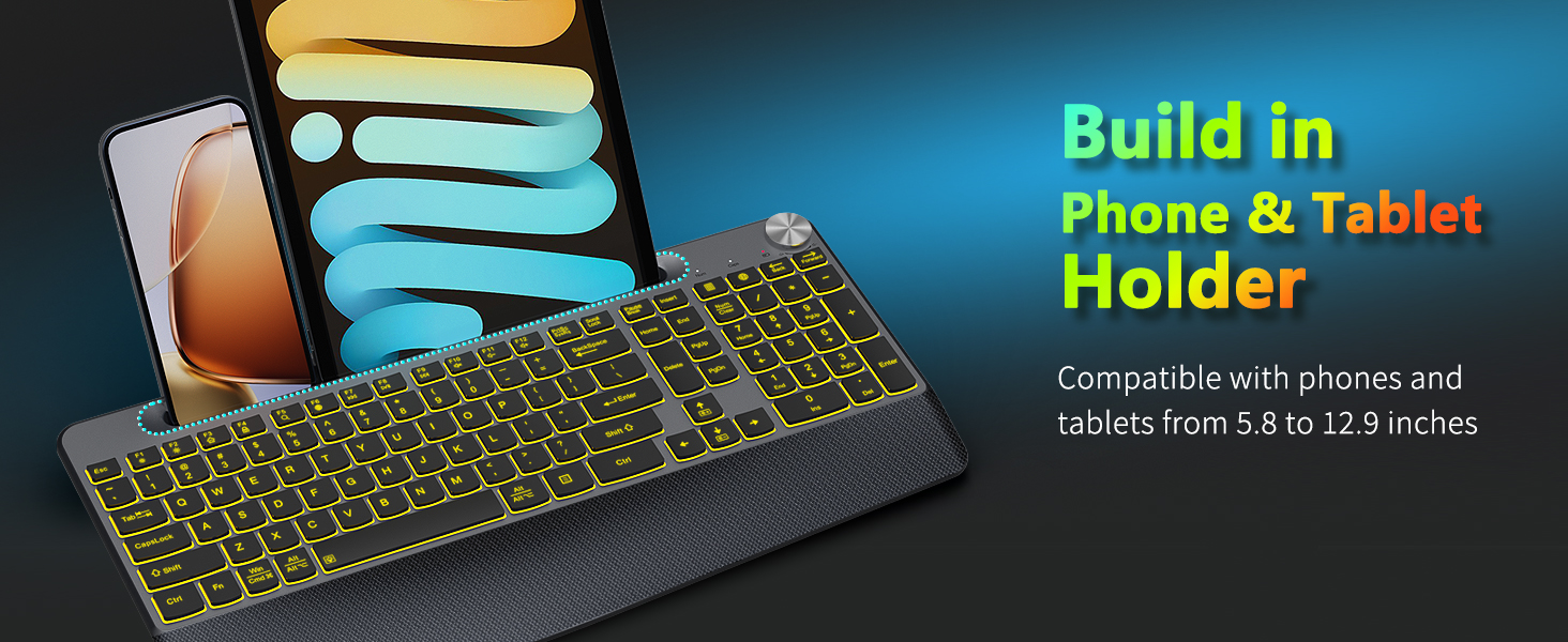 build in phone&amp;amp;tablet holder