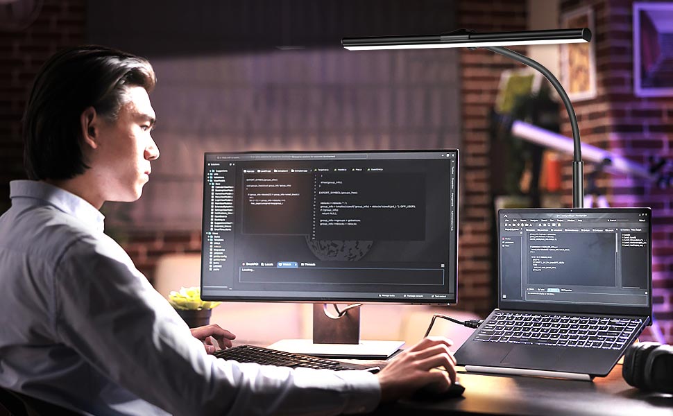 Desk Lamp for Home Office, Dimmable LED Desk Lamp