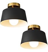 Bwxcie Modern Semi Flush Mount Ceiling Light 2 Pack,Metal Ceiling Light Fixture,E26 Ceramic Lamp ...
