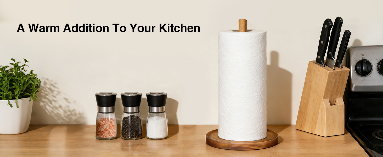 wood paper towel holder