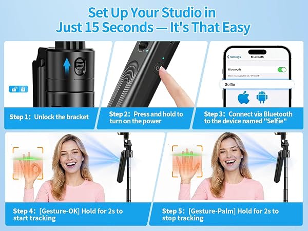 auto face tracking tripod