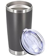 20oz Tumbler Stainless Steel Tumbler Cup with Lid Vacuum Insulated Double Wall Travel Mug, Durabl...