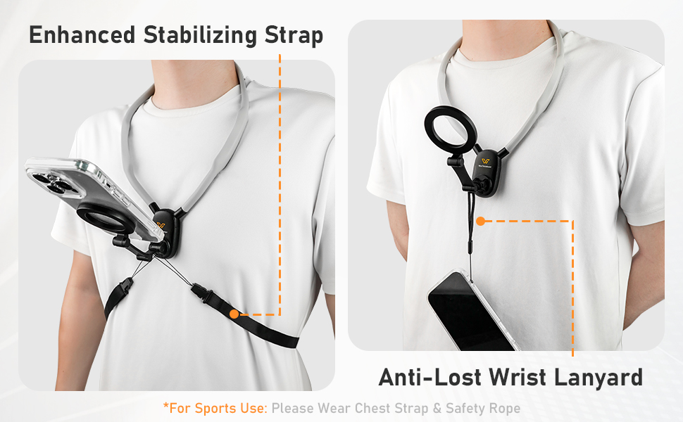 magnetic neck phone mount