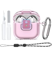 [Secure Lock] for AirPods 4 Clear Case Shockproof Protective TPU Cover Compatible with Apple AirP...