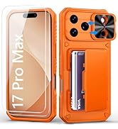 BXYJY for iPhone 17 Pro Max Case Wallet with Screen Protector (Tempered Glass), Card Holder (4-5 ...