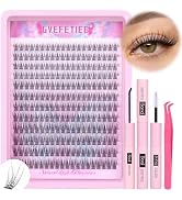 Natural Lash Clusters Kit Wispy Individual Lashes Kit C Curl Lash Extensions Kit 240PCS Cluster E...