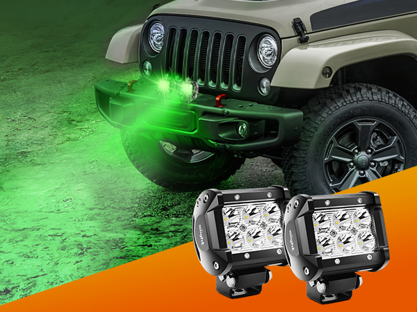 Green light pods Hunting Lights led fog lights for trucks led spot lights for trucks off road
