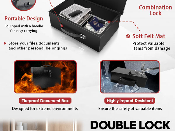 Safe Storage Box for Valuables