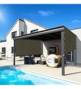 OOTONAT 10'x20' Outdoor Pergola Shade Cover Replacement with Weighted Rods &amp; Grommets, Patio Sun ...