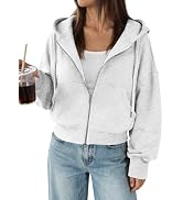 Trendy Queen Zip Up Hoodies For Women Cropped Sweatshirts 2026 Fall Outfits | Y2k Fleece Jackets,...