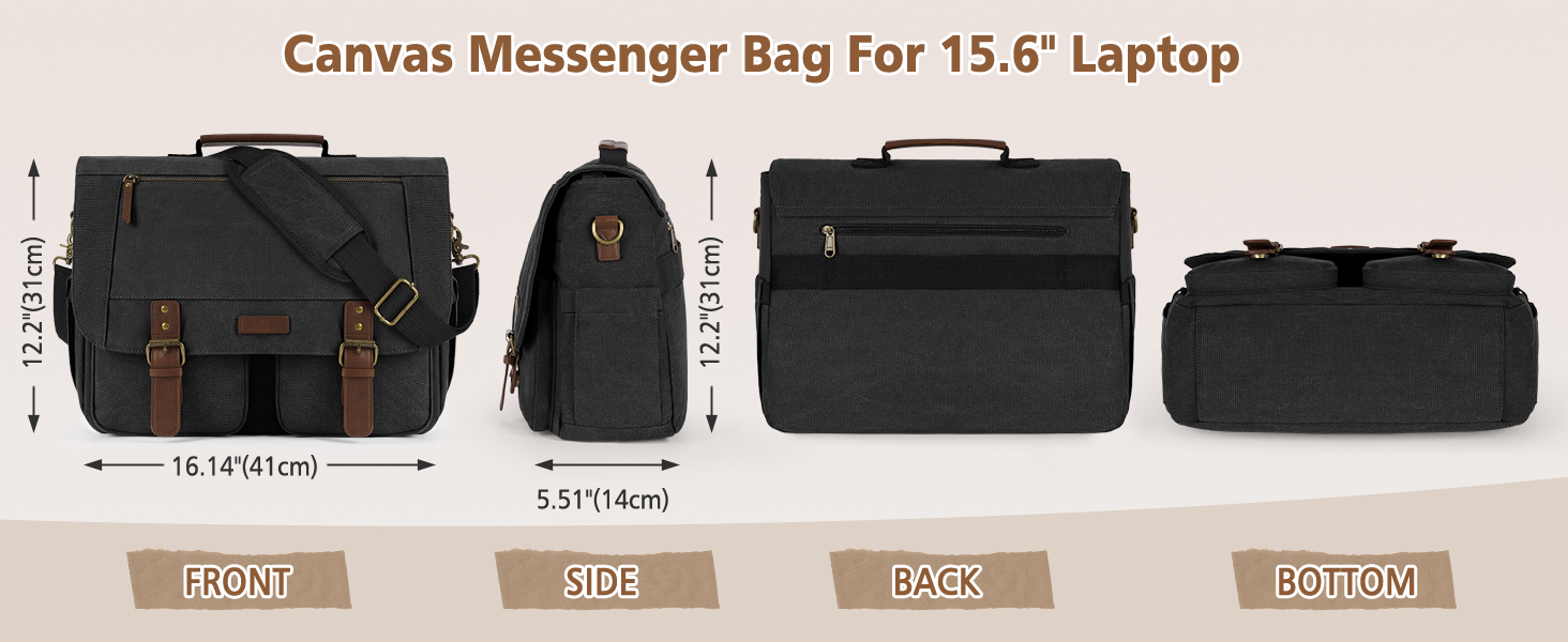 messenger bag for men canvas 15.6 17 17.3 inch laptop bag briefcases satchel bag