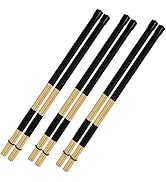 YOUEON 3 Pair 16 Inch Bamboo Hot Rods Drumsticks, 5A Jazz Drum Sticks Constructed of 19 Bamboo Do...