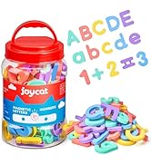 JoyCat Magnetic Letters and Numbers, ABC 123 Alphabet Fridge Magnets for Toddlers &amp; Kids, Prescho...
