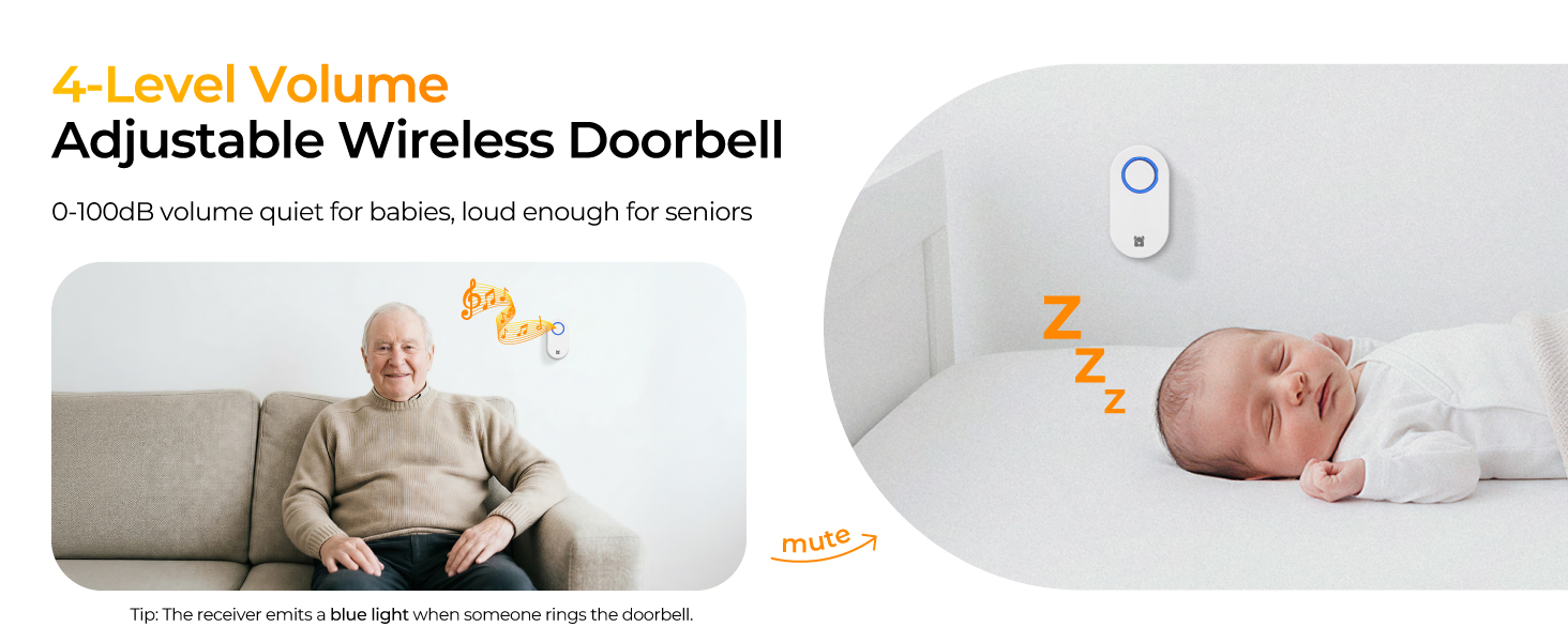 Wireless door bell with Light