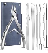 7-Piece Ingrown Toenail Treatment Set, Professional Stainless Steel Ingrown Toenail Removal Kit, ...