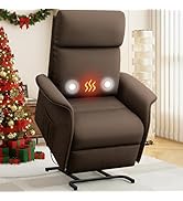 OKUP Power Lift Recliner Chair with Massage and Heat for Elderly, Electric Recliner Chairs for Ad...