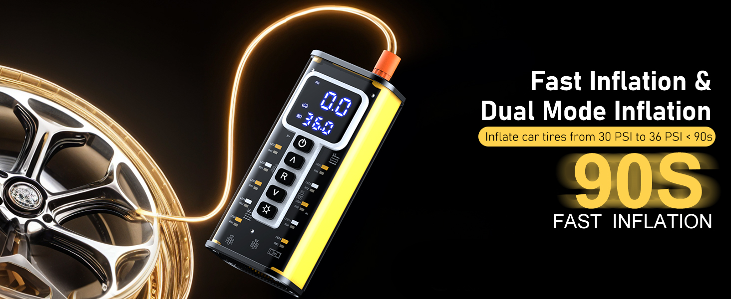faster air pump for car tires