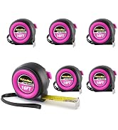 ValueMax Tape Measure, 6 Pack 16FT Measuring Tape Retractable, Purple | Retractable, Easy Read, A...
