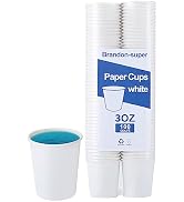 Brandon-super (300 packs 3 ounces, white paper cup, bathroom, coffee, mouthwash cup, flavored cup...
