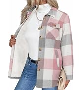 Zeagoo Flannel Jacket for Women Sherpa Fleece Lined Winter Plaid Coats | Long sleeve fall fashion...