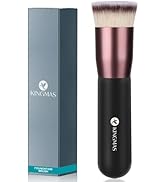 KINGMAS Flat Top Foundation Brush, Premium Kabuki Makeup Brush for Liquid, Blending, Cream, Powde...