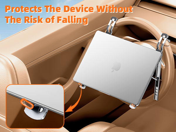 Car Laptop Mount Steering Wheel Tray Holder, Height Adjustable Car Desk for Laptop Computer Tablet