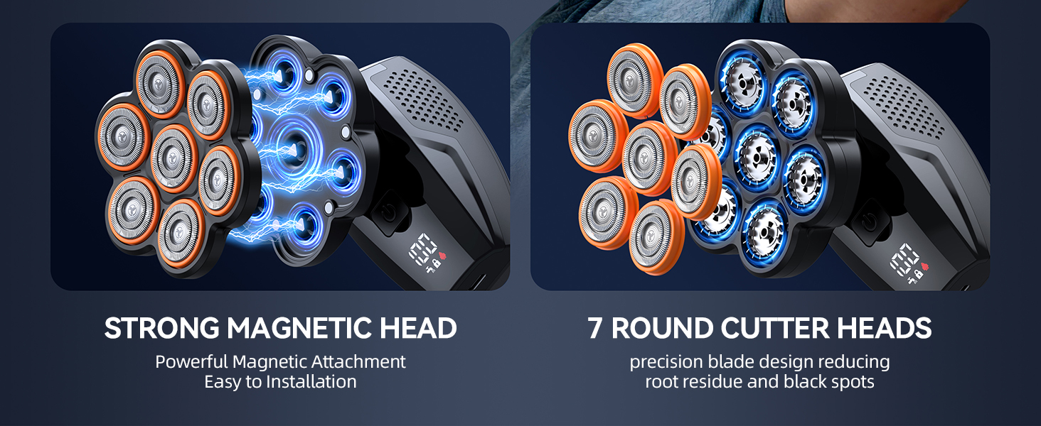 Qzanyee Life shaver with magnetic head &amp;amp;amp;amp; 7D blade system for clean shaving