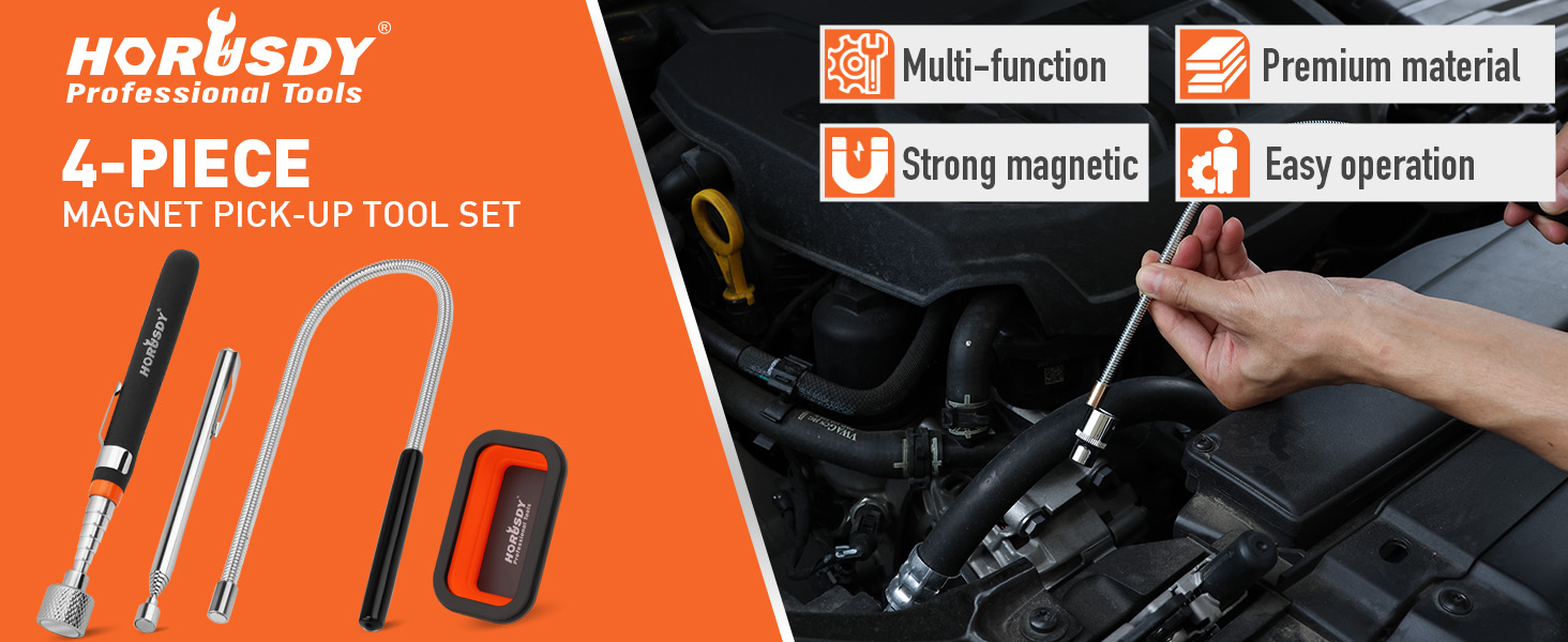 4 - PIECE Magnetic Pickup Tools Kit