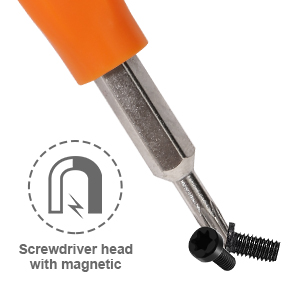 Screwdriver head with magnetic